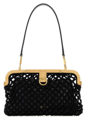 Black crochet Amanda handbag Black DOLCE & GABBANA (BB7920A0699)
