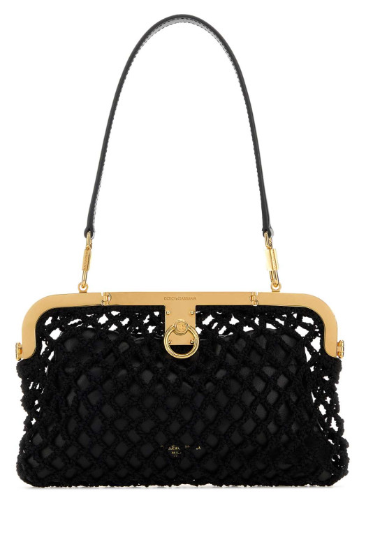 Black crochet Amanda handbag Black DOLCE & GABBANA (BB7920A0699)