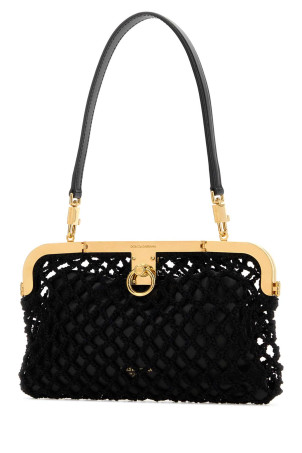 Black crochet Amanda handbag Black DOLCE & GABBANA (BB7920A0699)