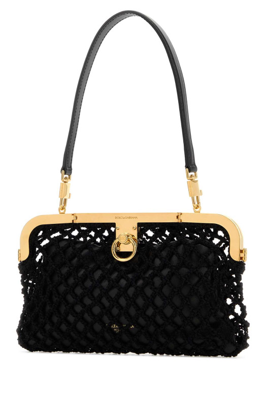 Black crochet Amanda handbag Black DOLCE & GABBANA (BB7920A0699)