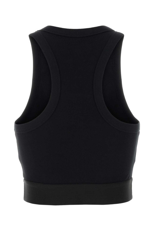 Чорний топ із еластичної бавовни GIVENCHY (BW70FNR2Q3)