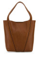 Caramel leather small Spin shopping bag CHLOE (CH25SS812N84)