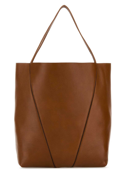 Caramel leather large Spin shopping bag CHLOE (CHC25SS810N84)