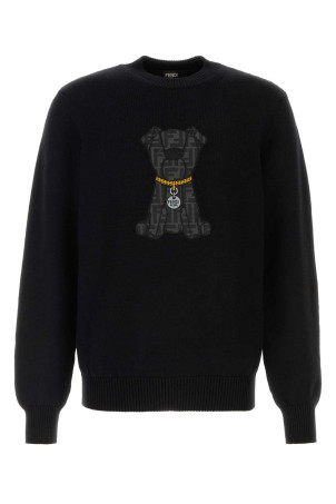 Black wool sweater Black FENDI (FZX091AW08)