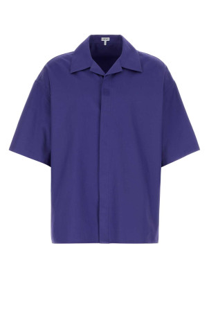 Purple poplin oversize shirt Black LOEWE (H526Y05WGJ)