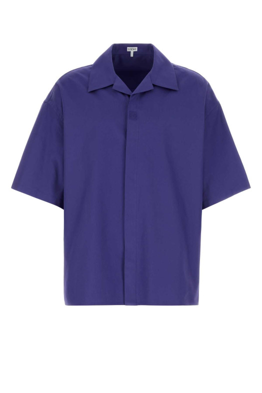 Purple poplin oversize shirt Black LOEWE (H526Y05WGJ)