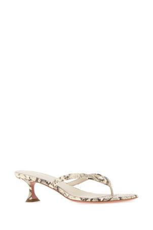 Printed leather Juliette thong mules AMINA MUADDI (JULIETTETHONG45)