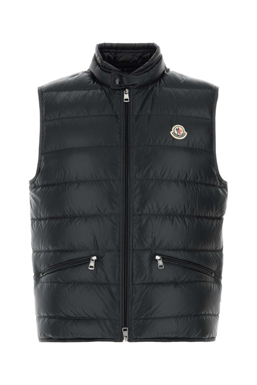 Чорна нейлонова куртка-пуховик без рукавів Gui від MONCLER (L10911A1070053029)