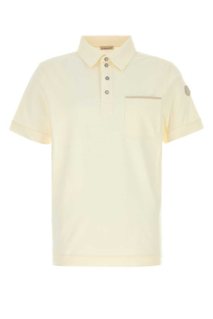 Cream stretch piquet polo shirt MONCLER (L10918A0002989BEC)
