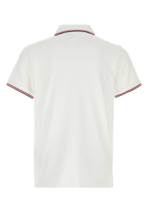 White piquet polo shirt MONCLER (L10918A7030084556)