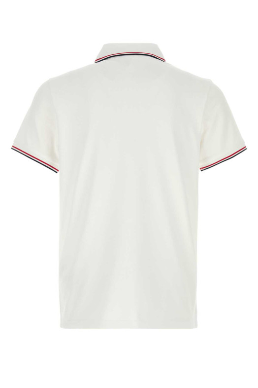 White piquet polo shirt MONCLER (L10918A7030084556)