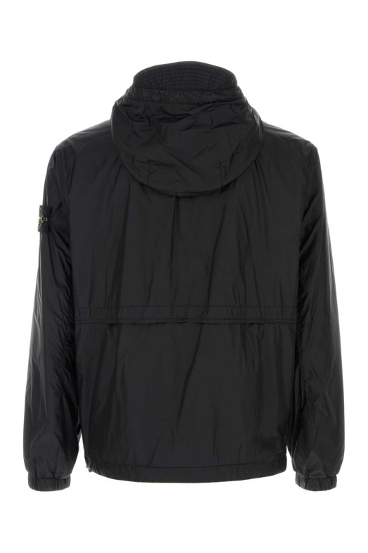 Черная нейлоновая ветровка Black STONE ISLAND (L1S154100057S0163)
