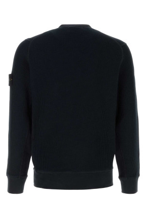 Бавовняна кофта темно-синього кольору Black STONE ISLAND (L1S156100056S0044)