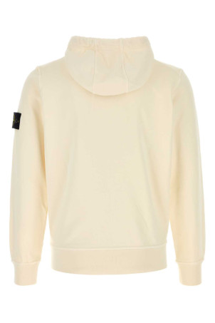Бавовняна кофта кольору слонової кістки, біла, STONE ISLAND (L1S156100062S0051)