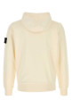 Бавовняна кофта кольору слонової кістки, біла, STONE ISLAND (L1S156100062S0051)