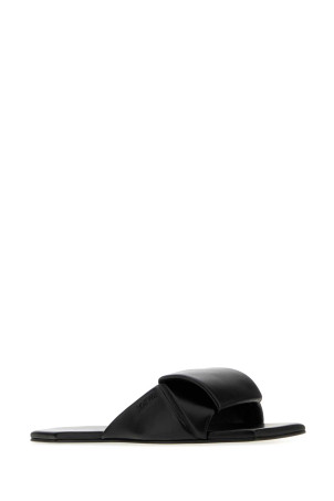 Black leather Origami slippers Black LOEWE (L815465XBD)