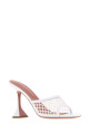 White leather and mesh Lupita Net mules White AMINA MUADDI (LUPITANETSLIPPER95)
