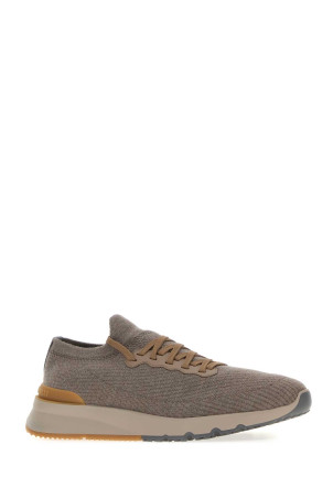 Dove grey fabric sneakers BRUNELLO CUCINELLI (MZUWLBO253)