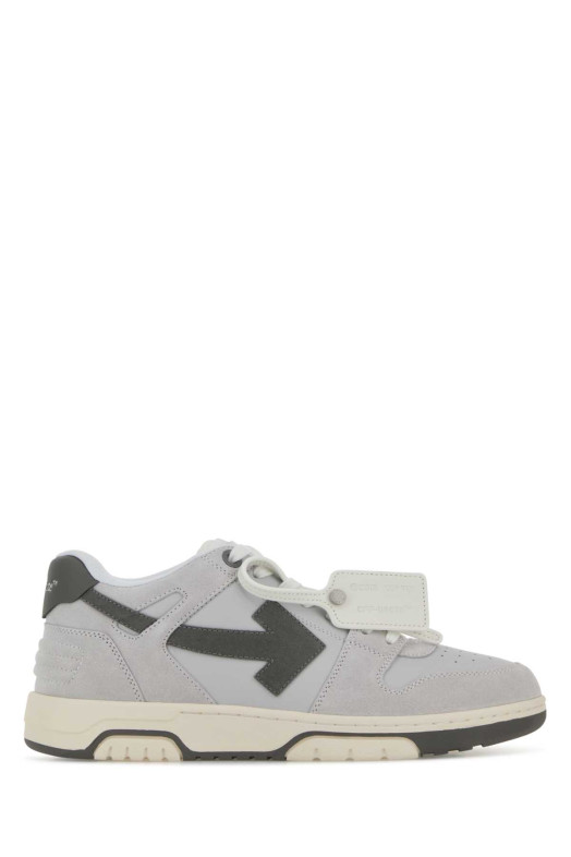 Снікерси Out Of Office від OFF WHITE з сірої тканини та замші (OMIA189F25LEA005) OFF-WHITE