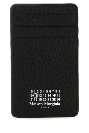 Black leather card holder MAISON MARGIELA (SA1VX0017P4455)