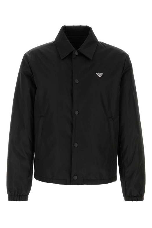 Черная куртка из нейлона Black PRADA (SGD110SOOO1WQ8)