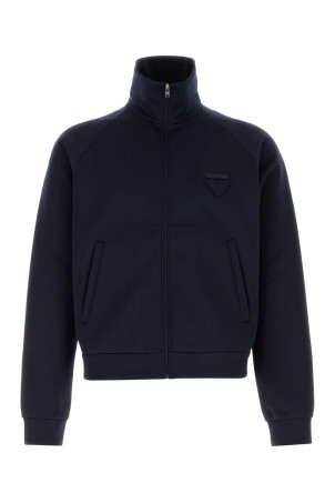 NAvy blue tech fabric sweatshirt Blue PRADA (UJL37CSOOO1TQX)