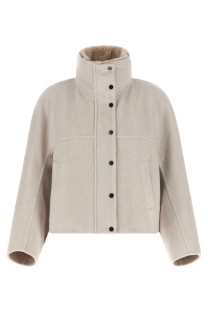 Cropped coat Gray