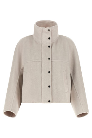 Cropped coat Gray