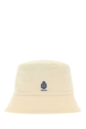 Cream gabardine bucket hat PRADA (2HC137192A)