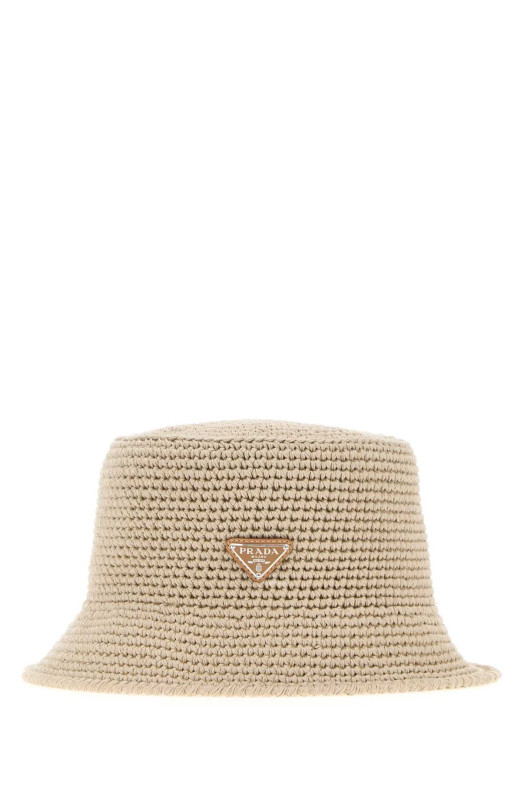 Sand crochet bucket hat PRADA (2HC1372HGN)