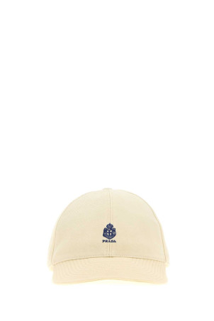 Cream cotton baseball cap PRADA (2HC504192A)