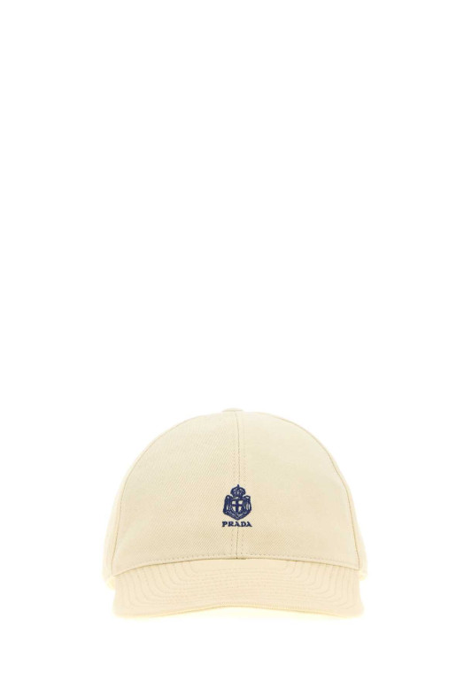 Cream cotton baseball cap PRADA (2HC504192A)