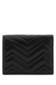 Black leather small GG Marmont wallet Black GUCCI (466492AAFAX)