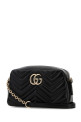 Black nappa leather GG Marmont crossbody bag Black GUCCI (855273AAFXD)