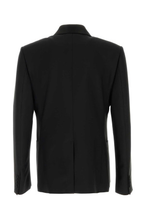 Чорний блейзер із вовняної суміші, ALEXANDER MCQUEEN (864978QUAAE)