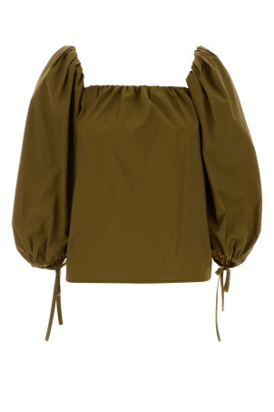 Olive green jersey blouse SAINT LAURENT (870384Y9J07)