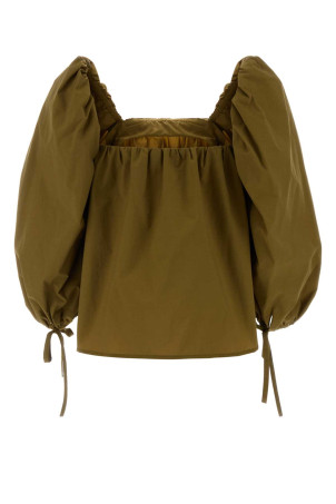 Olive green jersey blouse SAINT LAURENT (870384Y9J07)