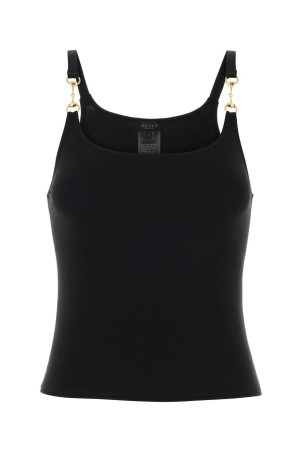 Black stretch crepe top Black GUCCI (872686XUAPP)