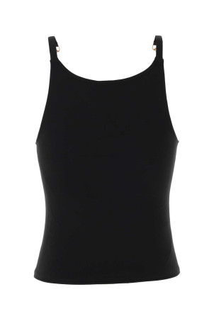 Black stretch crepe top Black GUCCI (872686XUAPP)
