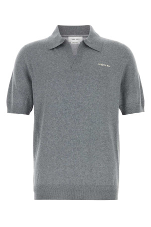 Grey wool polo shirt ALEXANDER MCQUEEN (875478Q1BHG)
