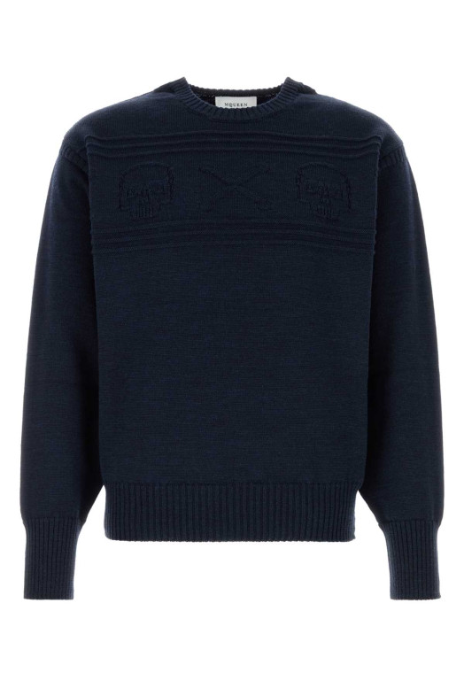 Navy blue wool sweater ALEXANDER MCQUEEN (875484Q1BHJ)