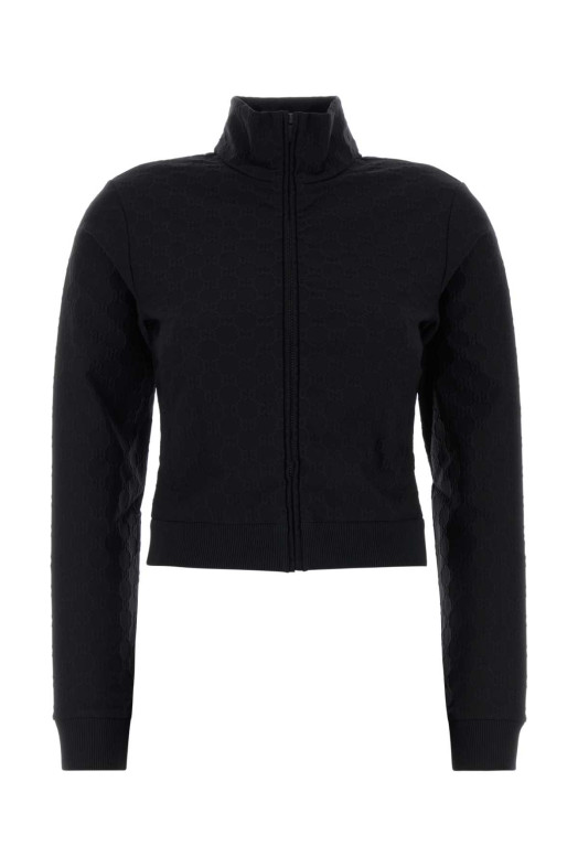 Black GG jacquard sweatshirt Black GUCCI (875687XJHX3)