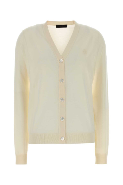 Ivory wool cardigan GUCCI (A002GVXKFQJ)