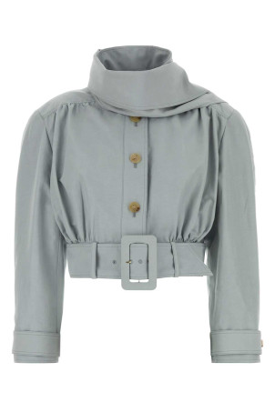 Light grey linen blend jacket CHLOE (CH26UVE10143)