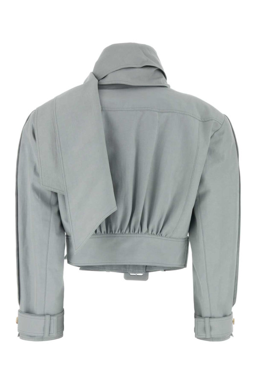 Light grey linen blend jacket CHLOE (CH26UVE10143)