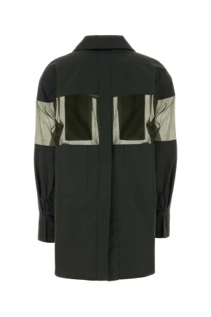 Olive green cotton blend jacket FENDI (FJ7725AW7D)