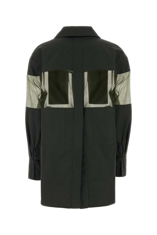 Olive green cotton blend jacket FENDI (FJ7725AW7D)
