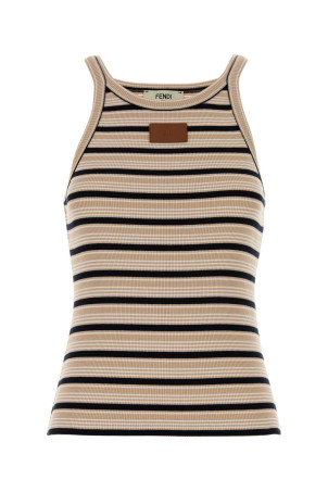 Embroidered cotton tank top FENDI (FS7966AW88)