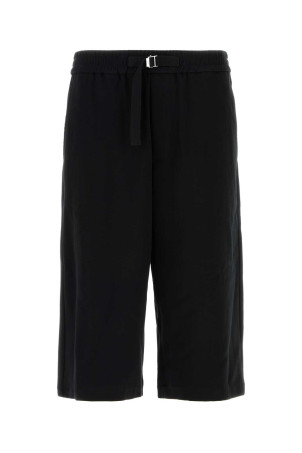Black cotton bermuda shorts AMI (HSO310CO0106)