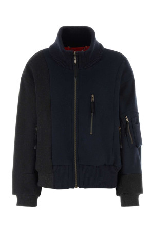 Two-tone wool bomber jacket MAISON MARGIELA (S51AM0520M35935)